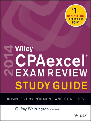 cover image of Wiley CPAexcel Exam Review 2014 Study Guide, Business Environment and Concepts